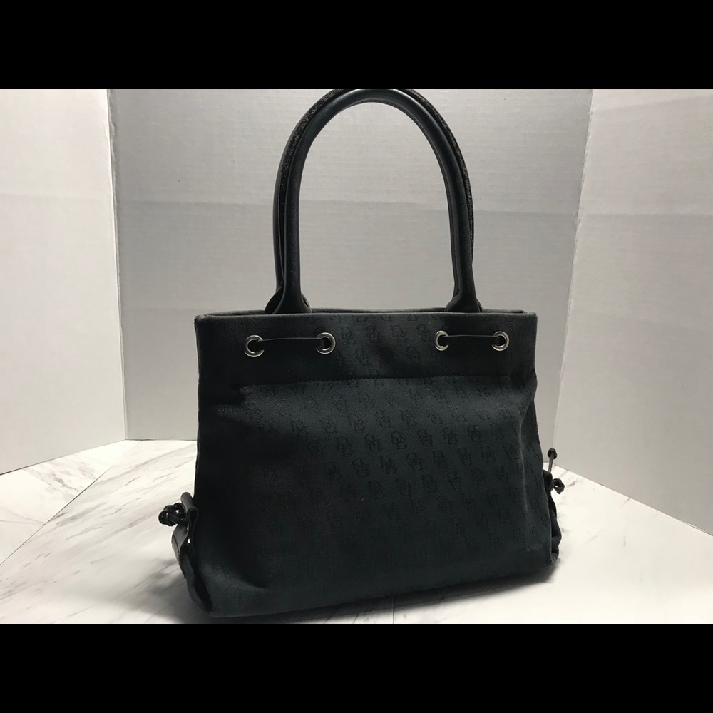 Vintage Dooney and Bourke Navy Fabric Mini Tote